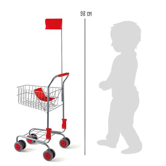 small Foot Carrello della spesa argento - confezione danneggiata