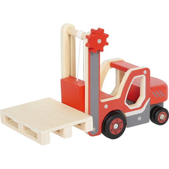 small foot Carrello elevatore in legno con pallet