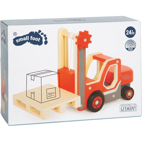 small foot Carrello elevatore in legno con pallet