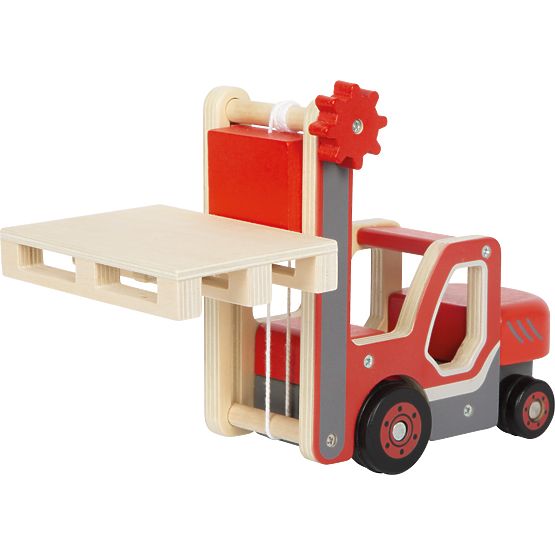 small foot Carrello elevatore in legno con pallet