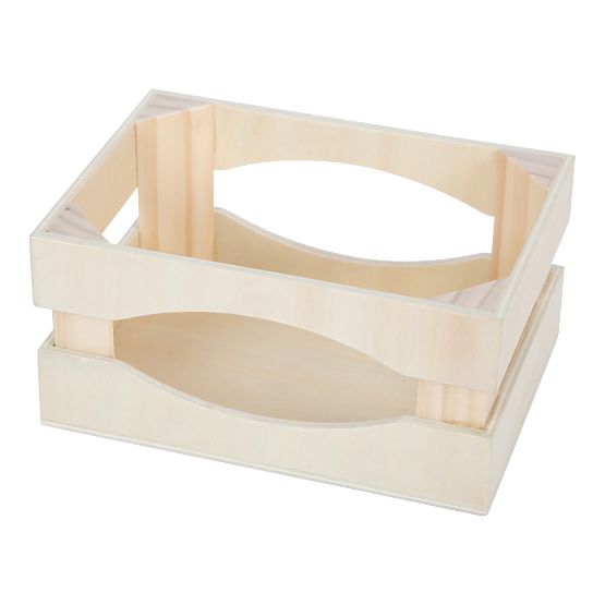 small foot Cassetta in legno con bottiglie di latte Fresh