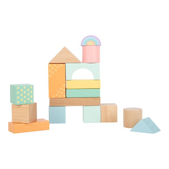 Small Foot Cubi in legno pastello 50 pz