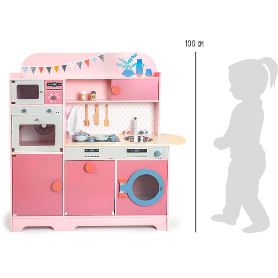 small foot Cucina in legno Gourmet rosa