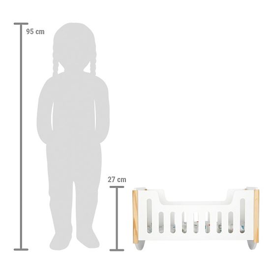 small foot Culla in legno per bambole Little Button