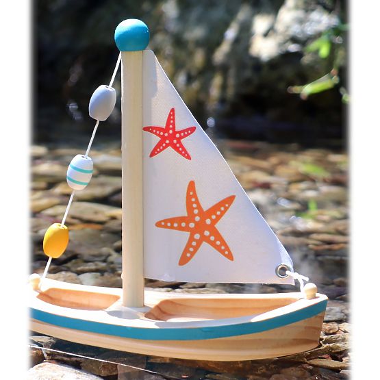 small foot Giocattolo acquatico barca a vela stella marina