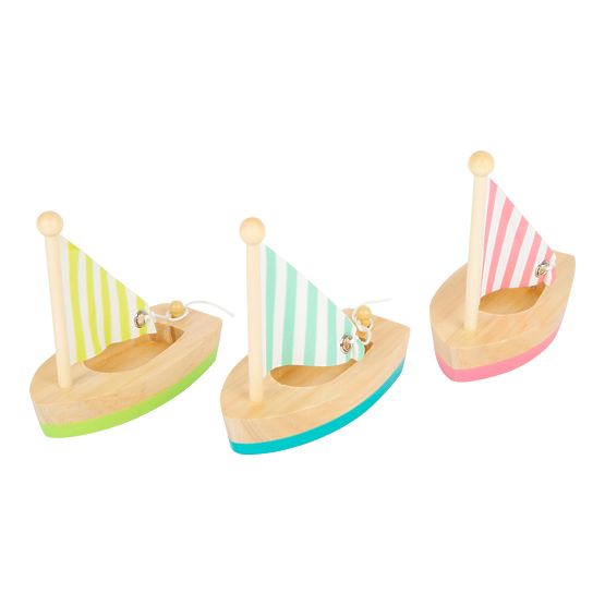 small foot Giocattolo da bagno barche a vela 3 pz