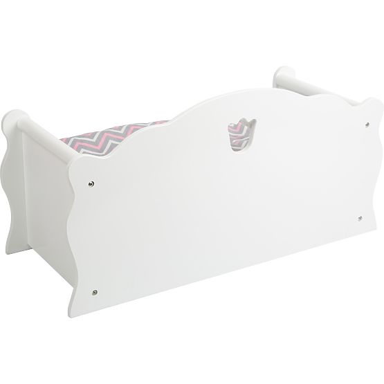 small foot Lettino in legno per bambole bianco