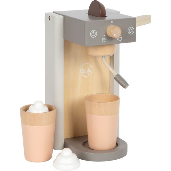 small foot Macchina da caffè in legno con accessori Tasty grigia