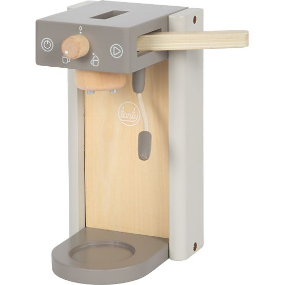 small foot Macchina da caffè in legno con accessori Tasty grigia