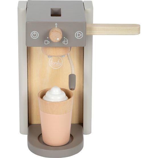 small foot Macchina da caffè in legno con accessori Tasty grigia