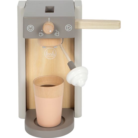small foot Macchina da caffè in legno con accessori Tasty grigia