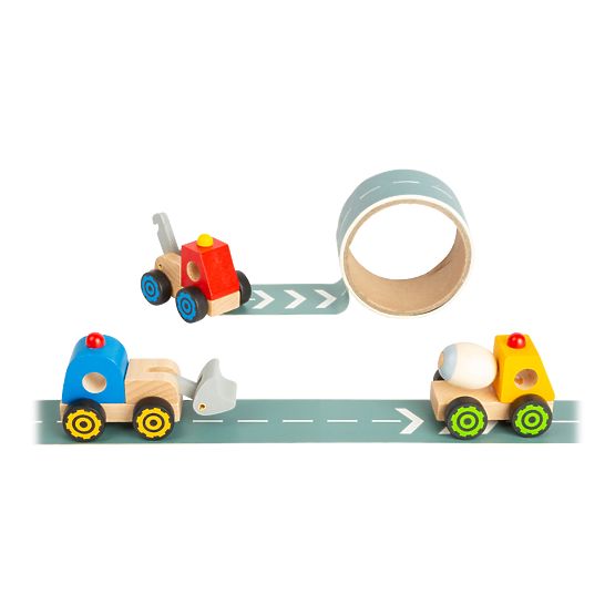 small foot Macchina da costruzione con strada 1 pz