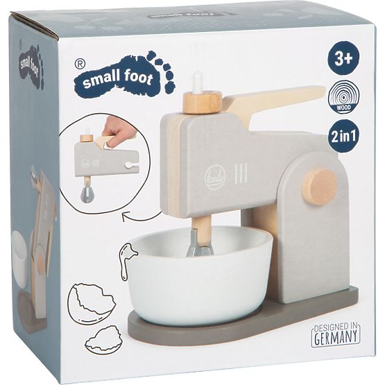 small foot Robot da cucina in legno 2 in 1 Tasty grigio