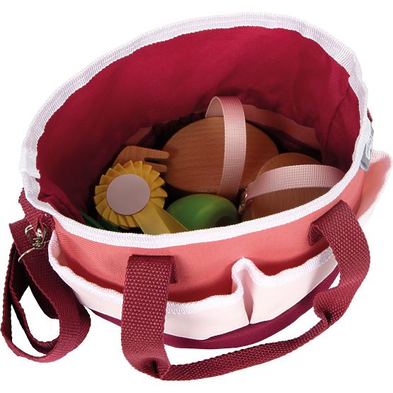 small foot Set di cura del cavallo con borsa rossa