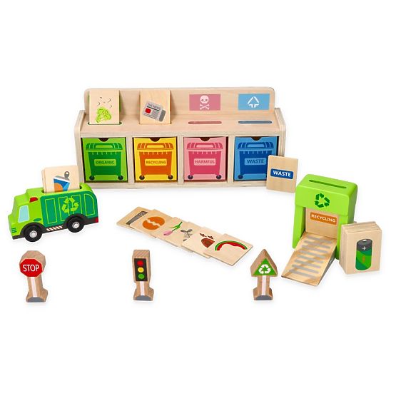 Smistatore di rifiuti in legno - puzzle