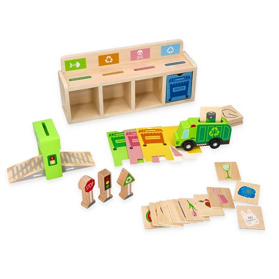 Smistatore di rifiuti in legno - puzzle