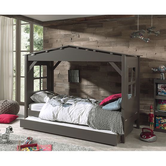 Spazio di archiviazione per letto a casetta Pino - grigio