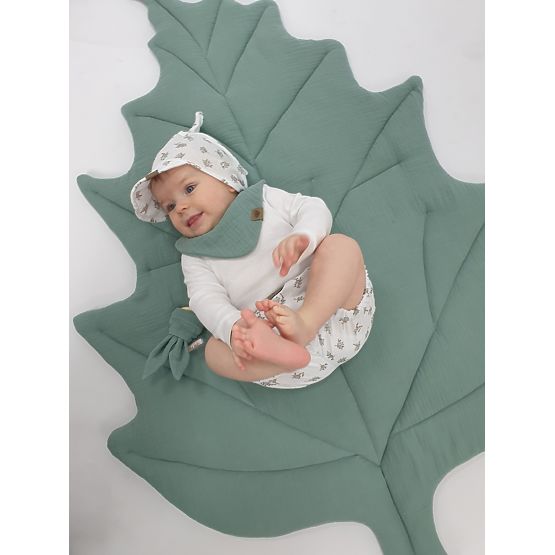 Tappetino da gioco in cotone Leaf - verde