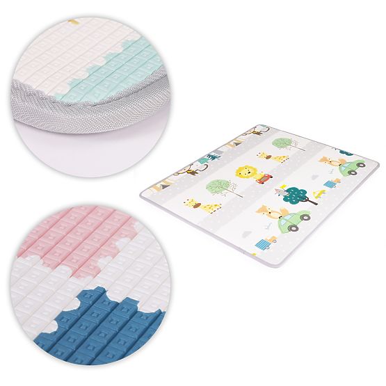 Tappetino educativo in schiuma a doppia faccia arrotolabile con alfabeto ECOTOYS per bambini