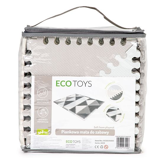 Tappetino educativo in schiuma puzzle eva 20 pezzi 127x157cm ECOTOYS