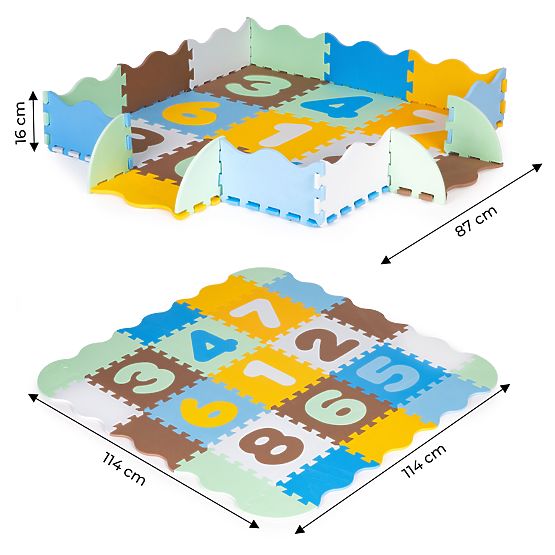 Tappetino educativo in schiuma recinto puzzle per bambini