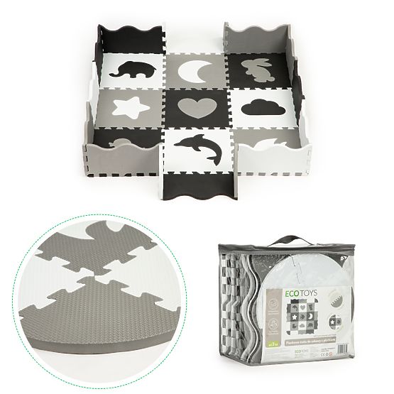 Tappetino in schiuma con recinto puzzle piscina asciutta 25 pezzi ECOTOYS