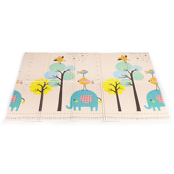 Tappetino in schiuma per bambini 200x150 cm educativo, pieghevole, doppia faccia, scala di crescita,