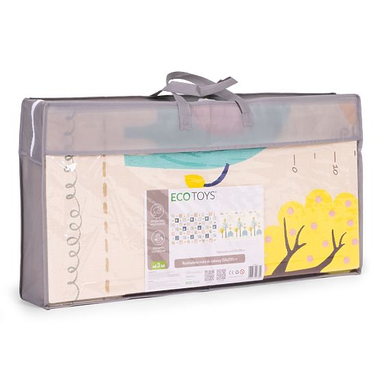 Tappetino in schiuma per bambini 200x150 cm educativo, pieghevole, doppia faccia, scala di crescita,