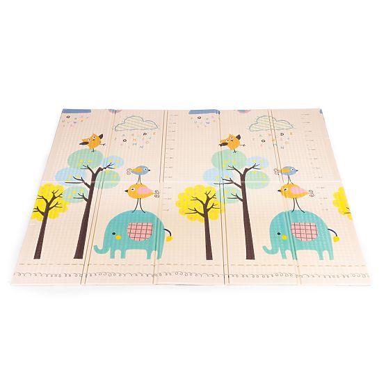 Tappetino in schiuma per bambini 200x180 cm educativo, pieghevole, doppia faccia, scala di crescita,