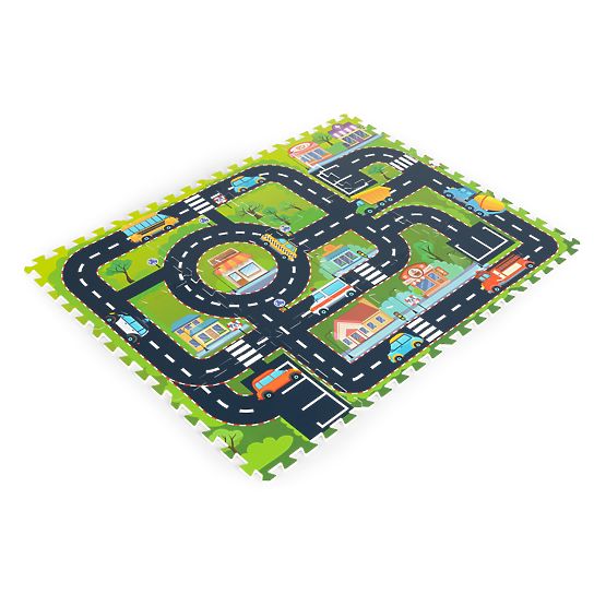 Tappetino in schiuma per bambini puzzle città strade IPLAY