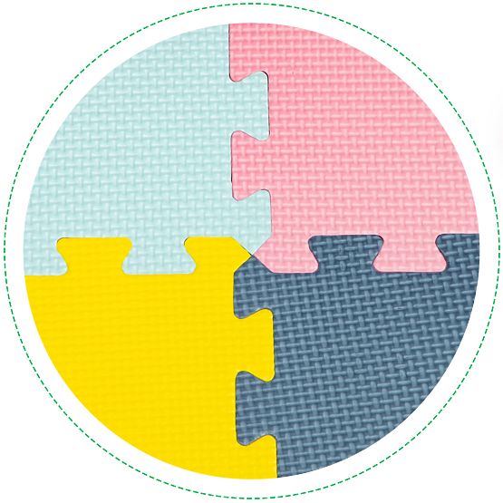 Tappetino in schiuma - puzzle in colori pastello