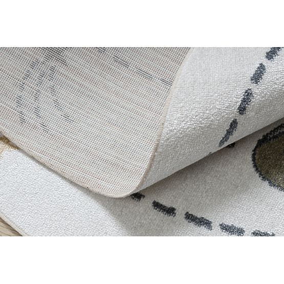 Tappeto BONO 8288 rotondo Spazio, pianeti crema / antracite