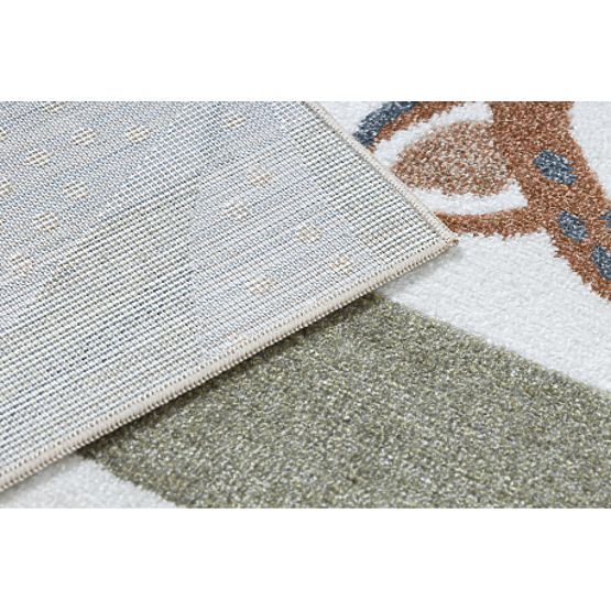 Tappeto BONO 8426 Jungle, animali selvatici crema / oro scuro