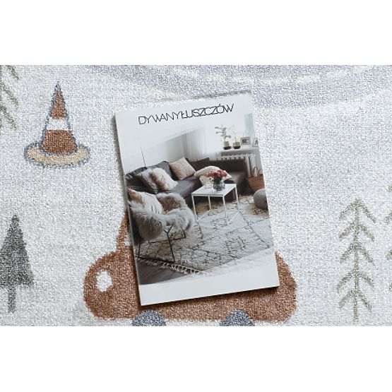 Tappeto BONO 8436 Auto, strade crema / grigio chiaro