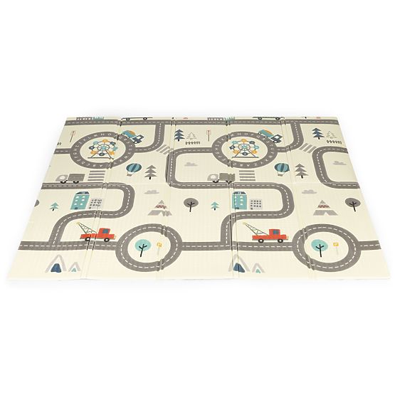 Tappeto educativo pieghevole in schiuma a doppia faccia con grande borsa ECOTOYS
