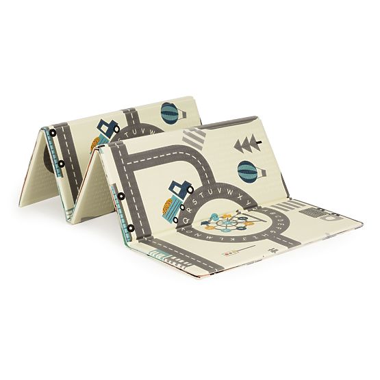 Tappeto educativo pieghevole in schiuma a doppia faccia con grande borsa ECOTOYS