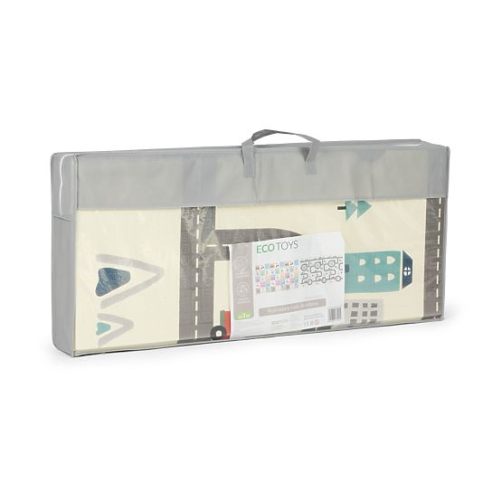 Tappeto educativo pieghevole in schiuma a doppia faccia con grande borsa ECOTOYS
