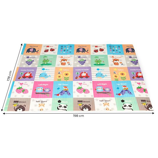 Tappeto educativo pieghevole in schiuma a doppia faccia con grande borsa ECOTOYS