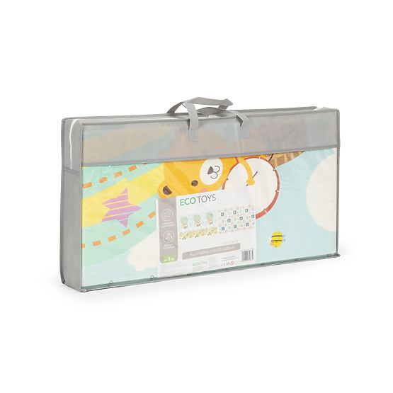 Tappeto educativo pieghevole in schiuma a due lati con grande borsa ECOTOYS