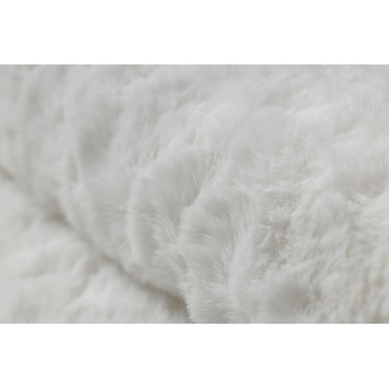 Tappeto lavabile SHAPE 3106 Fiore Shaggy - avorio peluche, antiscivolo