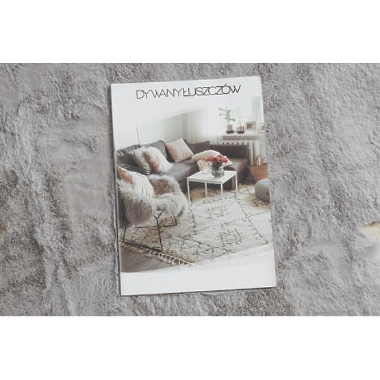 Tappeto lavabile SHAPE 3106 Fiore Shaggy - grigio peluche, antiscivolo