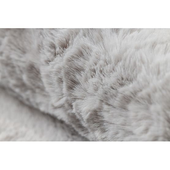 Tappeto lavabile SHAPE 3106 Fiore Shaggy - grigio peluche, antiscivolo