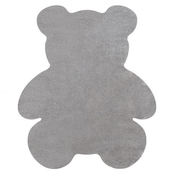 Tappeto lavabile SHAPE 3146 Orsetto Shaggy - grigio peluche, antiscivolo