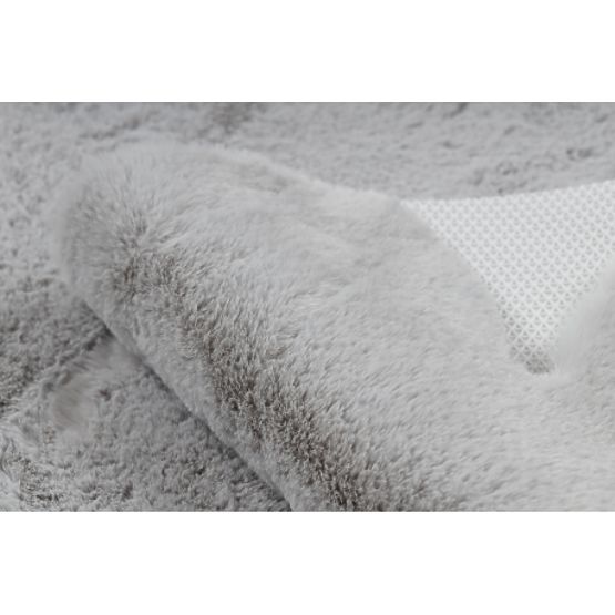 Tappeto lavabile SHAPE 3146 Orsetto Shaggy - grigio peluche, antiscivolo