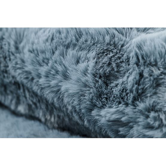 Tappeto lavabile SHAPE 3148 Stella Shaggy - blu peluche, antiscivolo