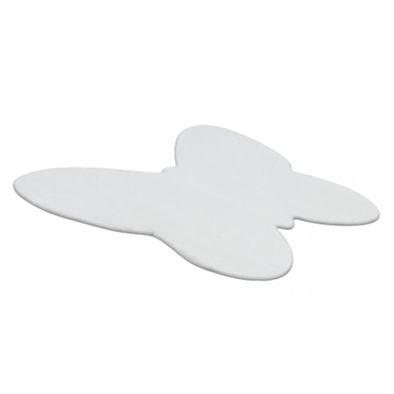 Tappeto lavabile SHAPE 3150 Farfalla Shaggy - avorio peluche, antiscivolo