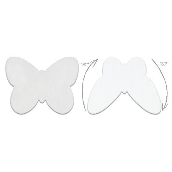 Tappeto lavabile SHAPE 3150 Farfalla Shaggy - avorio peluche, antiscivolo