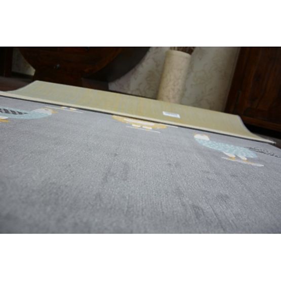 Tappeto PASTEL 18413/072 - Pulcini Galli Grigio Turchese