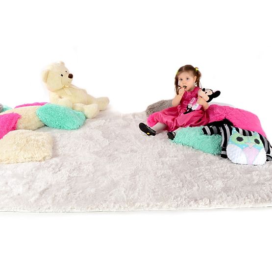 Tappeto peluche per bambini Creme