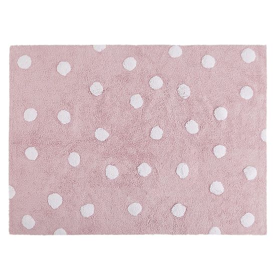 Tappeto per bambini a pois - rosa